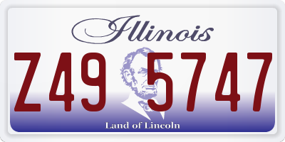 IL license plate Z495747