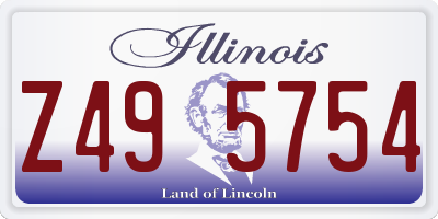 IL license plate Z495754