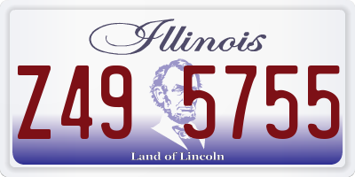 IL license plate Z495755