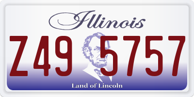 IL license plate Z495757