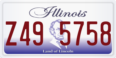 IL license plate Z495758