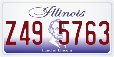 IL license plate Z495763