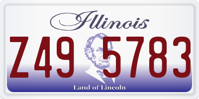 IL license plate Z495783