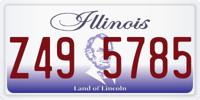 IL license plate Z495785