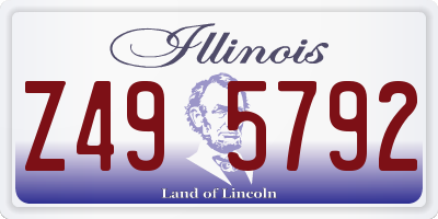 IL license plate Z495792