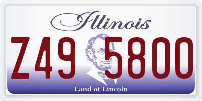 IL license plate Z495800