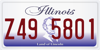 IL license plate Z495801
