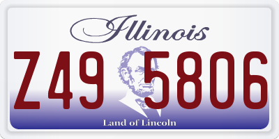 IL license plate Z495806