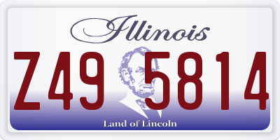 IL license plate Z495814