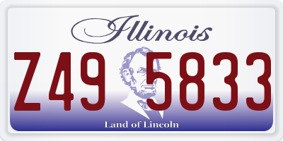 IL license plate Z495833