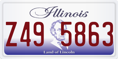 IL license plate Z495863