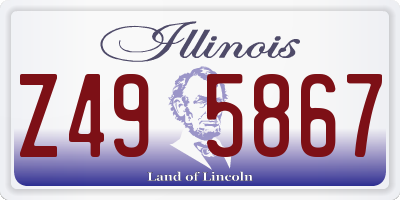 IL license plate Z495867