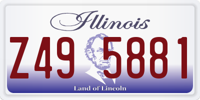 IL license plate Z495881