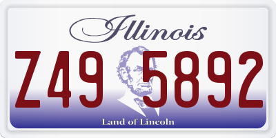 IL license plate Z495892