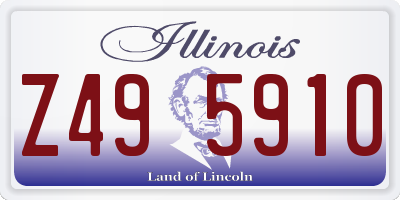 IL license plate Z495910