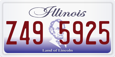 IL license plate Z495925