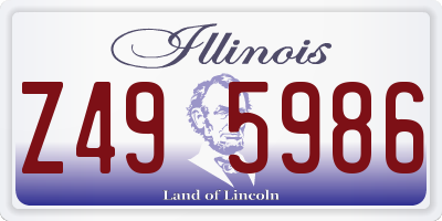 IL license plate Z495986
