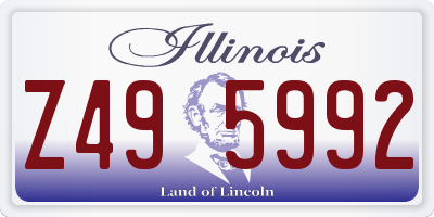 IL license plate Z495992