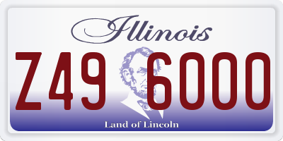 IL license plate Z496000