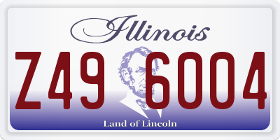 IL license plate Z496004