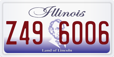 IL license plate Z496006