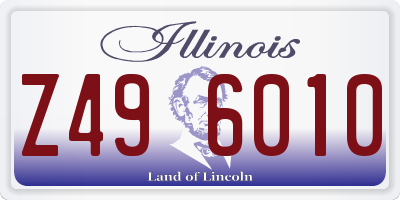 IL license plate Z496010