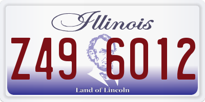 IL license plate Z496012
