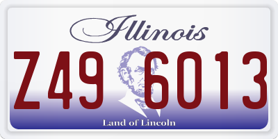 IL license plate Z496013