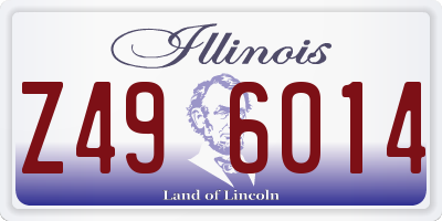 IL license plate Z496014