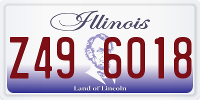 IL license plate Z496018
