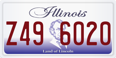 IL license plate Z496020
