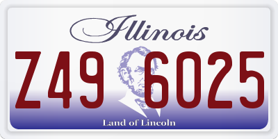IL license plate Z496025