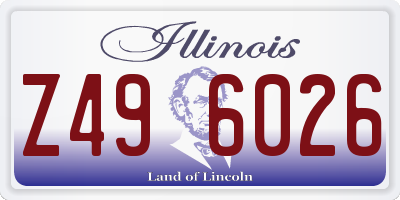 IL license plate Z496026