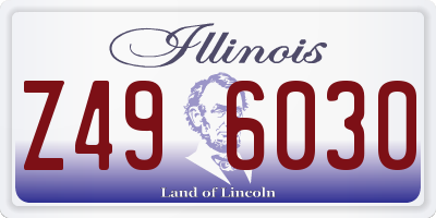 IL license plate Z496030
