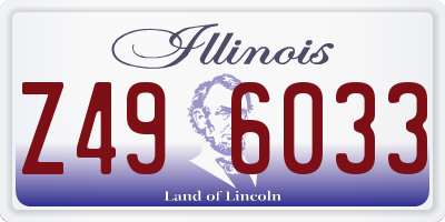IL license plate Z496033