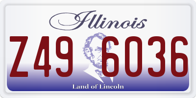IL license plate Z496036