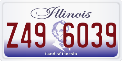 IL license plate Z496039