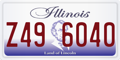 IL license plate Z496040