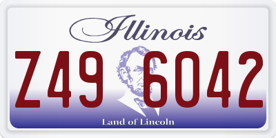 IL license plate Z496042
