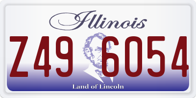 IL license plate Z496054
