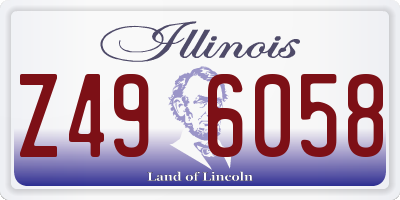 IL license plate Z496058