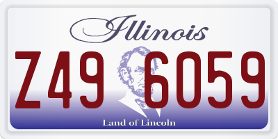 IL license plate Z496059