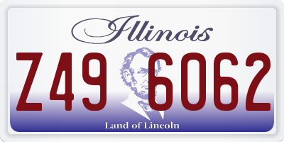 IL license plate Z496062