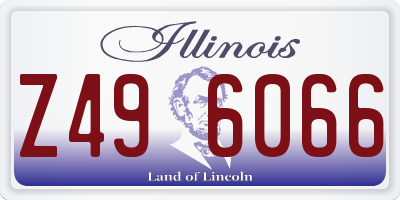 IL license plate Z496066