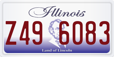 IL license plate Z496083
