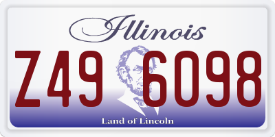 IL license plate Z496098