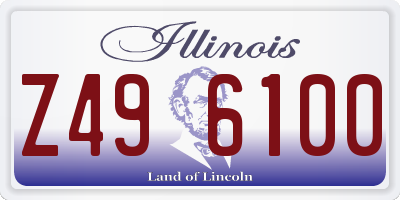 IL license plate Z496100