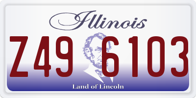 IL license plate Z496103