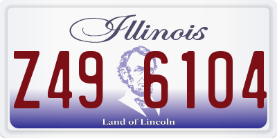 IL license plate Z496104