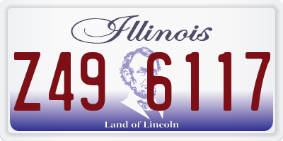 IL license plate Z496117
